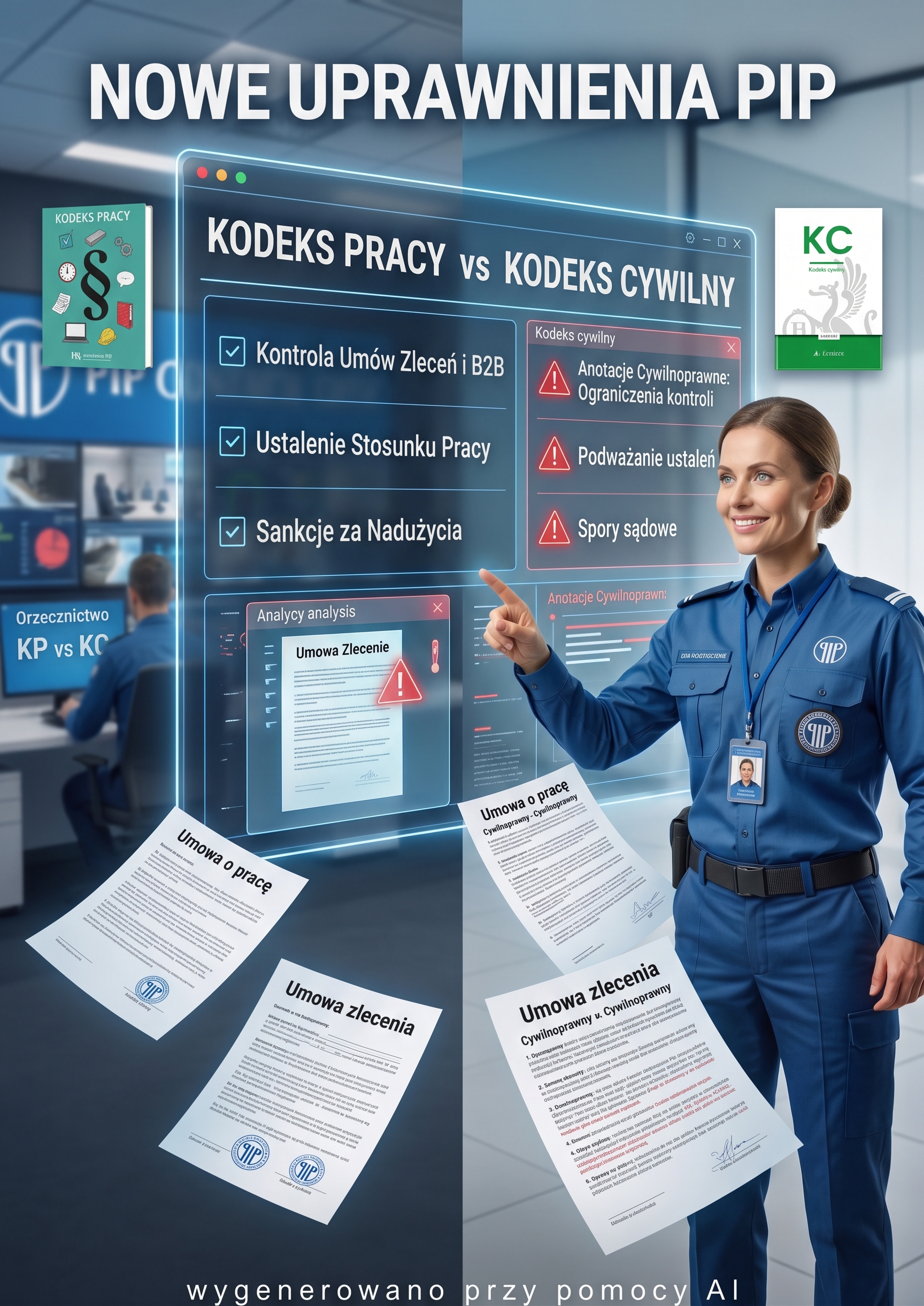 Nowe uprawnienia PIP w 2026 roku — umowy zlecenia i B2B
